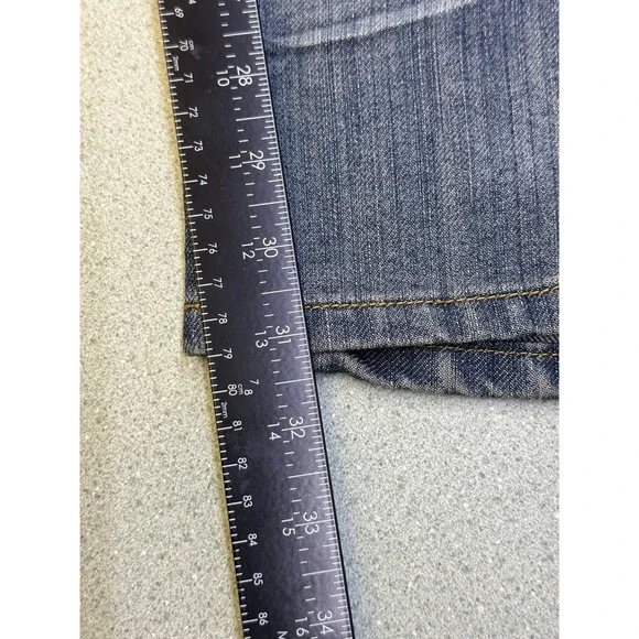 FUSAI Focus USA Mens Straight Leg 36 Streetwear Jeans Embroidered Pockets Y2K - Picture 10 of 16